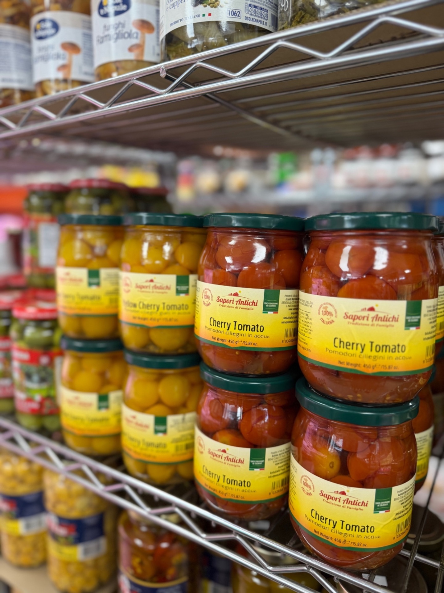 Imported Italian cherry tomato jars